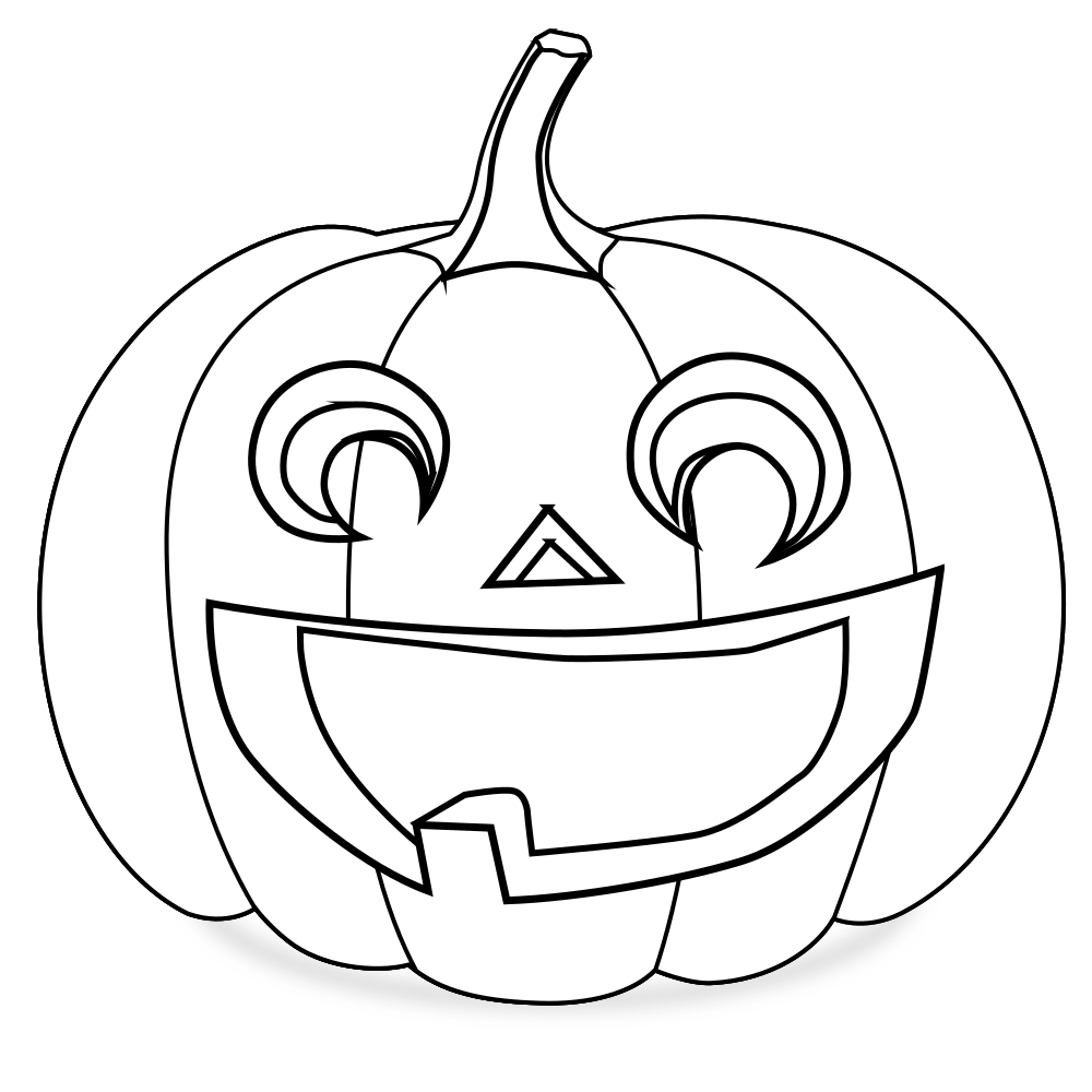 OnlineLabels Clip Art - Pumpkin Coloring Page
